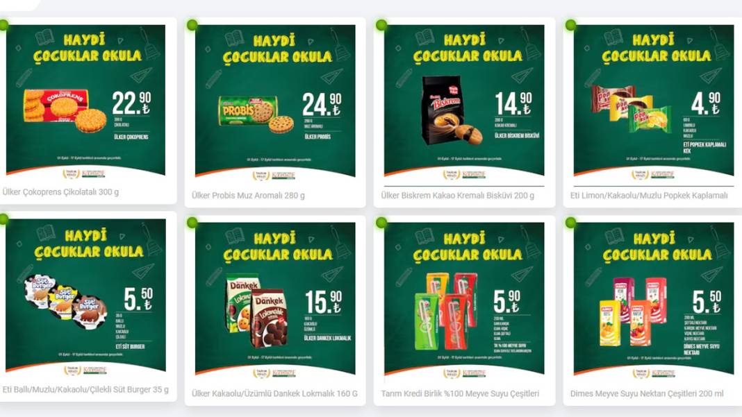 Okulların açılmasının ardından Tarım Kredi Market'ten dev indirim: İşte 12 -17 Eylül 2023 market kataloğu 7